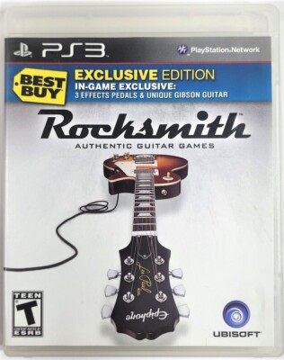 PS3 ROCKSMITH !! BEST BUY EXCLUSIVE   Complete w/ALL INSERTS !!  CLEANED /TESTED