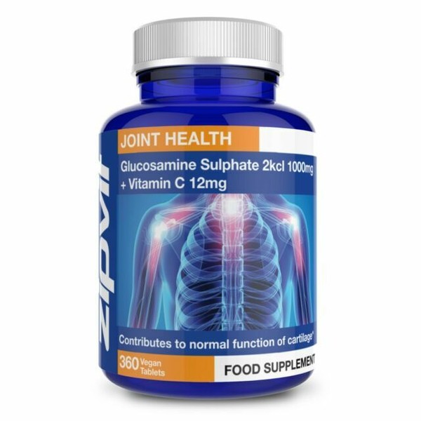 ZipVit Glucosamine Sulphate 2KCI 1000mg Vitamin C Tablets 360 Count