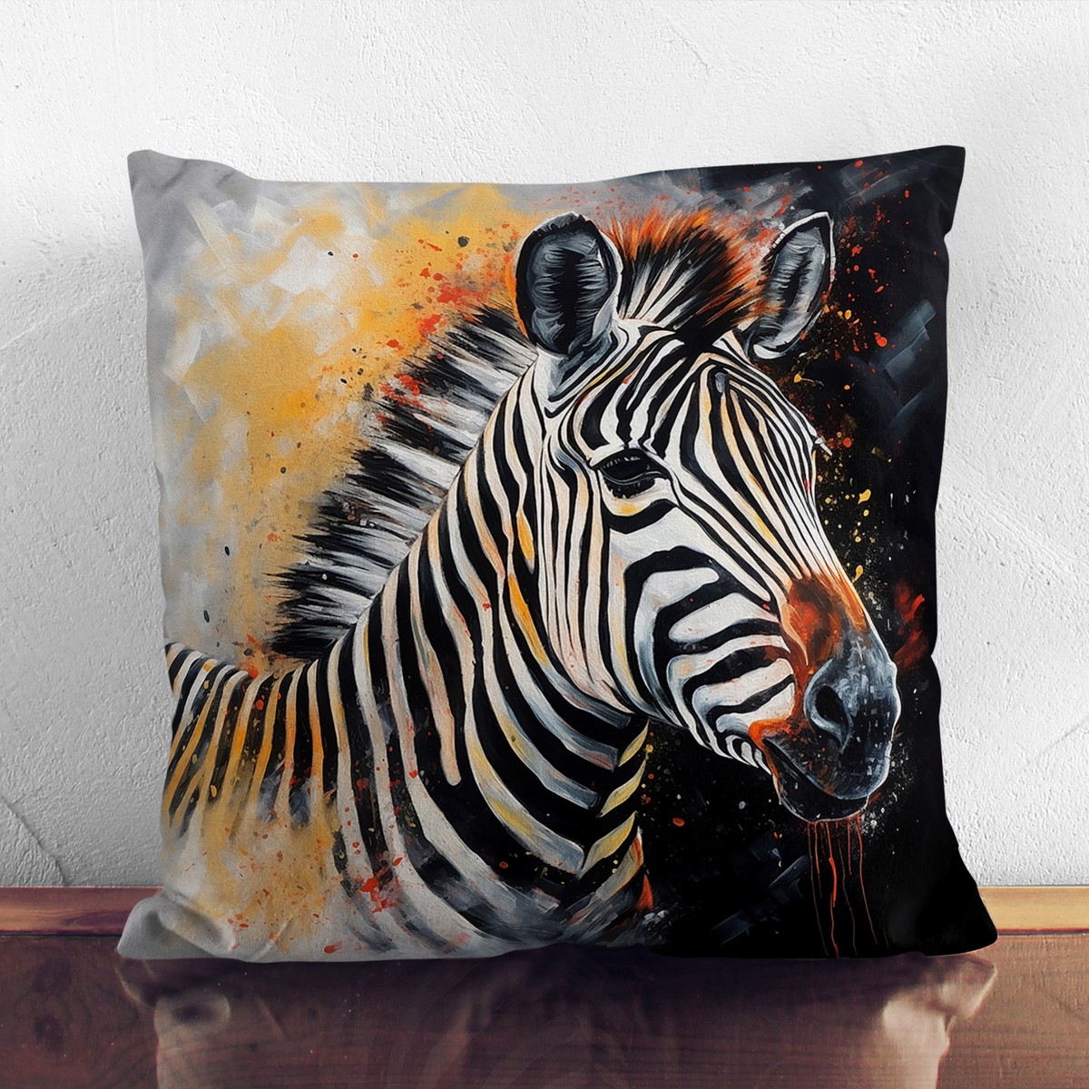 Plump Cushion Zebra Expressionism Soft Scatter Throw Pillow Cover  Filled