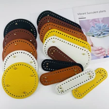 Crafts Oval Shaper PU DIY Tote Bag Insert Crochet Bag Base Bottom Purse❀