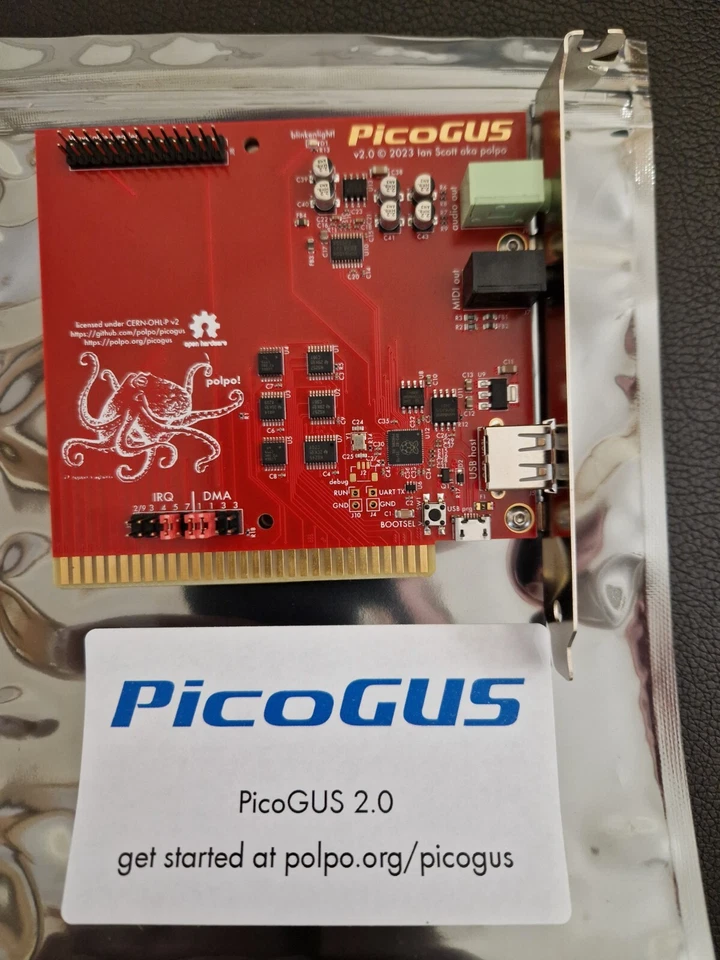 Neue PicoGUS v2 Retro ISA Soundkarte Made in UK