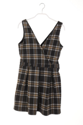F&F Kleid Karo kariert Jahre 11-12 = 152 Grau-Töne