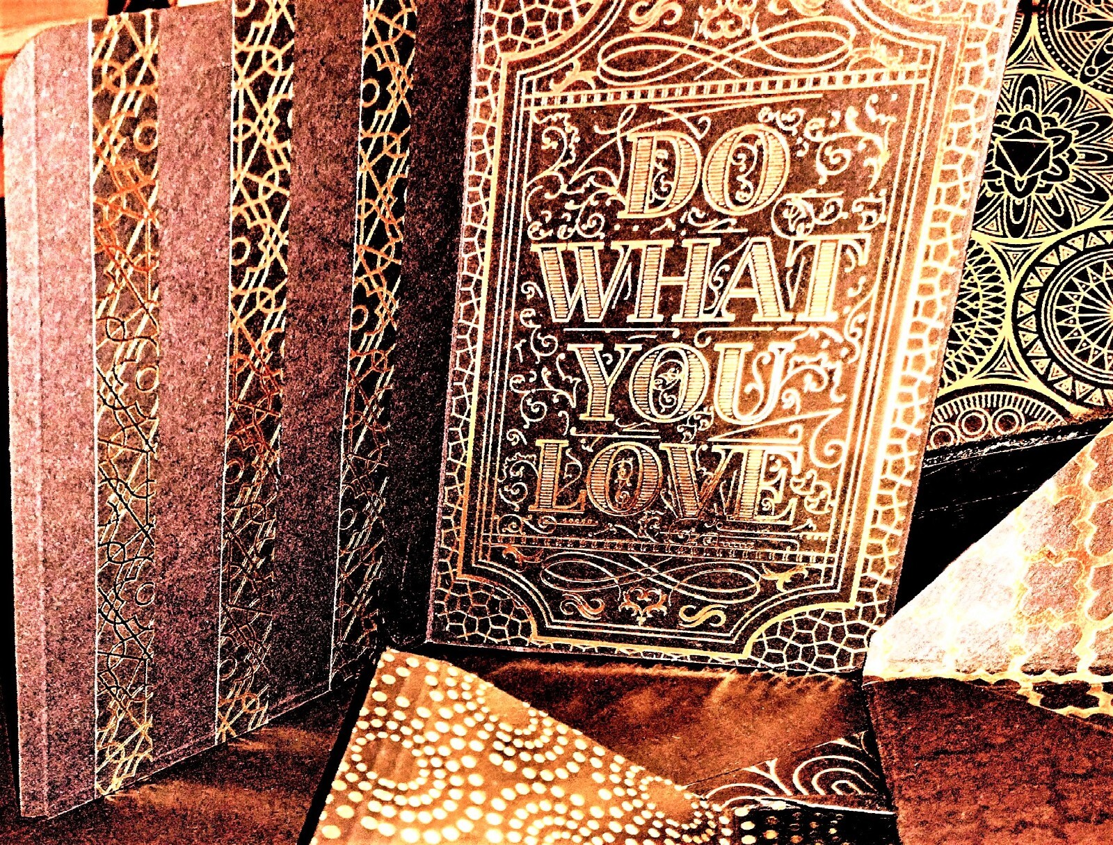 CLEARANCE- specialty gold foil scrapbook paper cardstock decoupage gift box