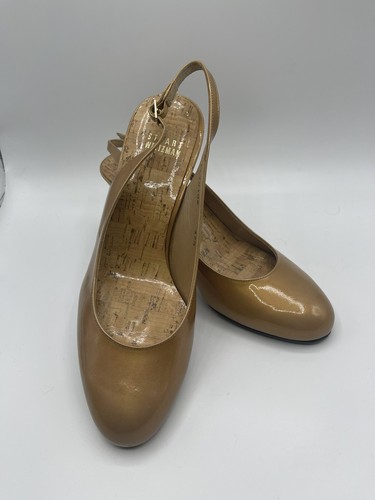 STUART WEITZMAN Patent Leather Slingback Size 5 New - Foto 6 di 11