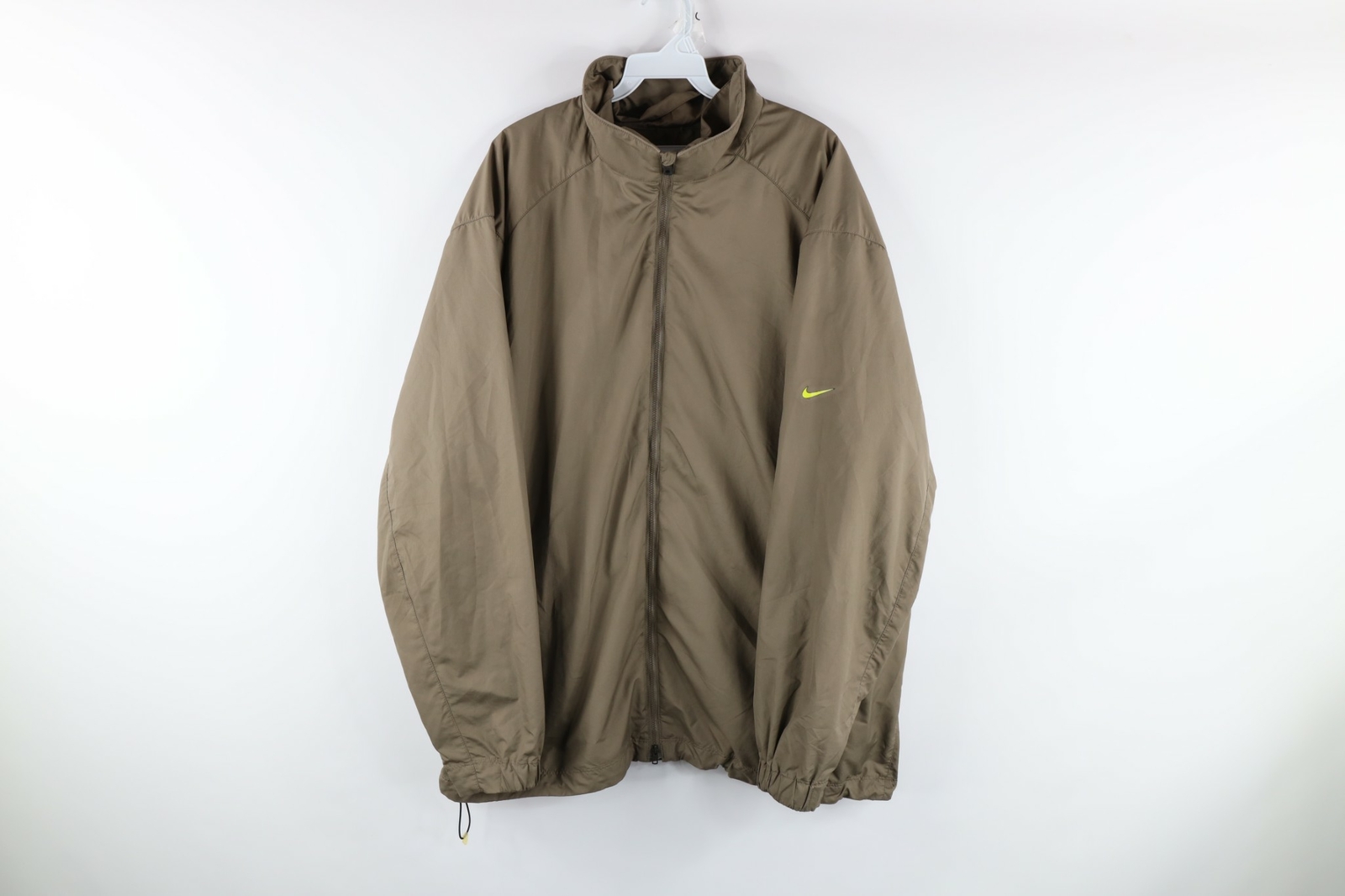 SACAI X NIKE Nike Golf Storm Fit Uomo XL 2 in 1 Full Zip Golf Golf Giacca da Pioggia Camicia Marrone