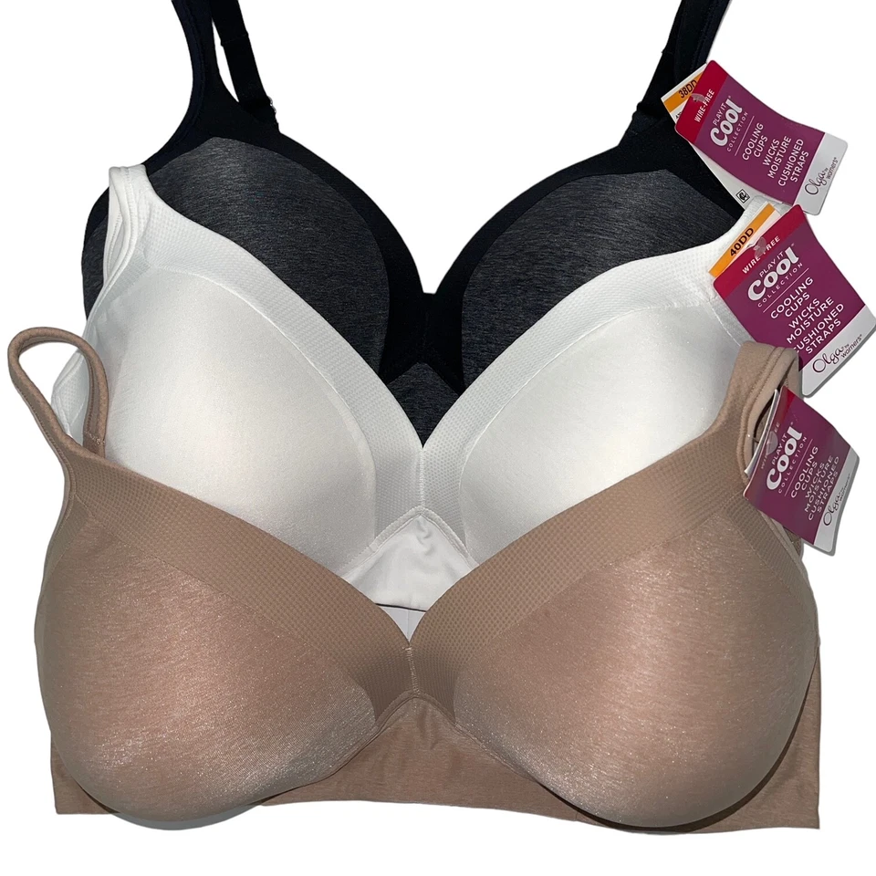 Olga Bra Wirefree Play It Cool Shaping Support Full Figure Cushion Straps GM2281 - Image 3 of 4