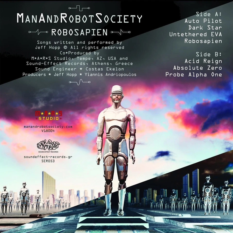 ROBOSAPIEN - Limited Edition Black Vinyl Record by Man and Robot Society - Image 4 of 4