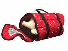 FAO Schwarz Toy Dog Carrier Bed Pillow Puppy Animal Plush 13" Toys R Us VINTAGE