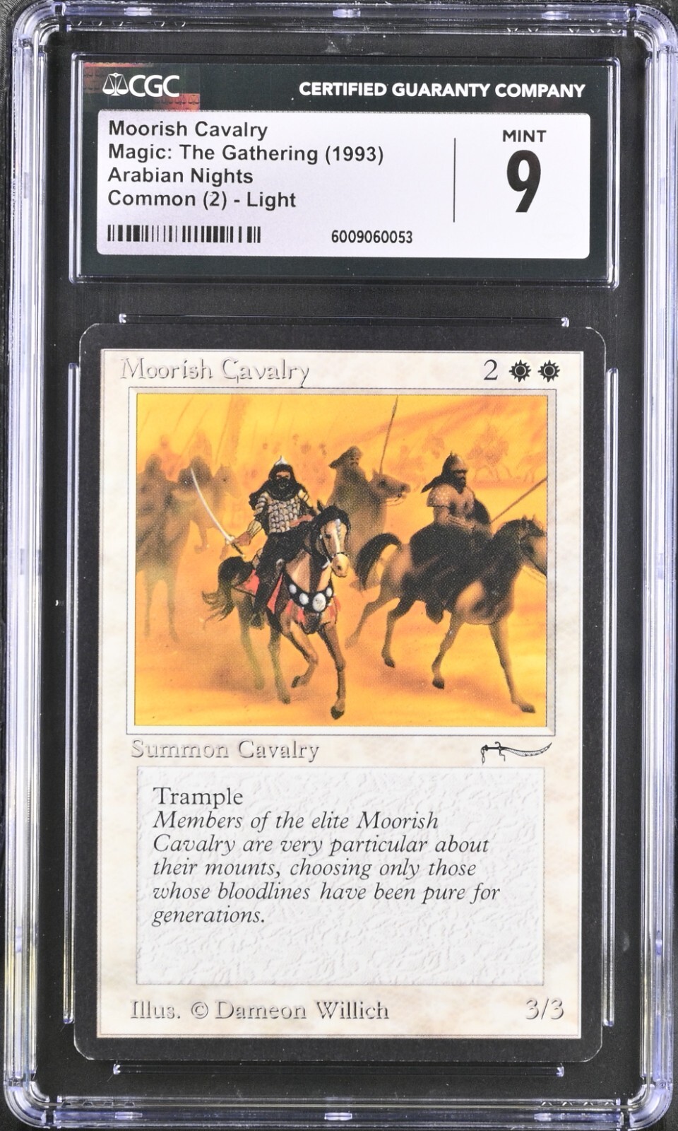 MTG Arabian Nights MOORISH CAVALRY Light CGC 9 (BIN0053) Graded Power LPD
