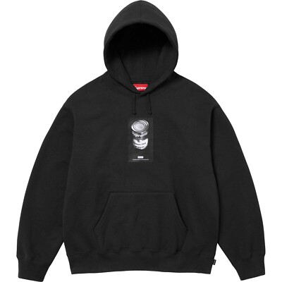Supreme Soup Can Sweatshirt Hoodie - Black - Size Small - SS24 New