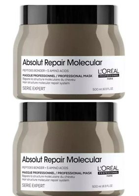 NEU Loreal Serie Expert Absolut Repair Molecular Maske 2 x 500 ml Haaraufbau