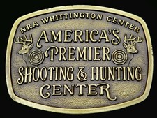 NRA National Rifle Association Whittington Center Vintage Belt Buckle