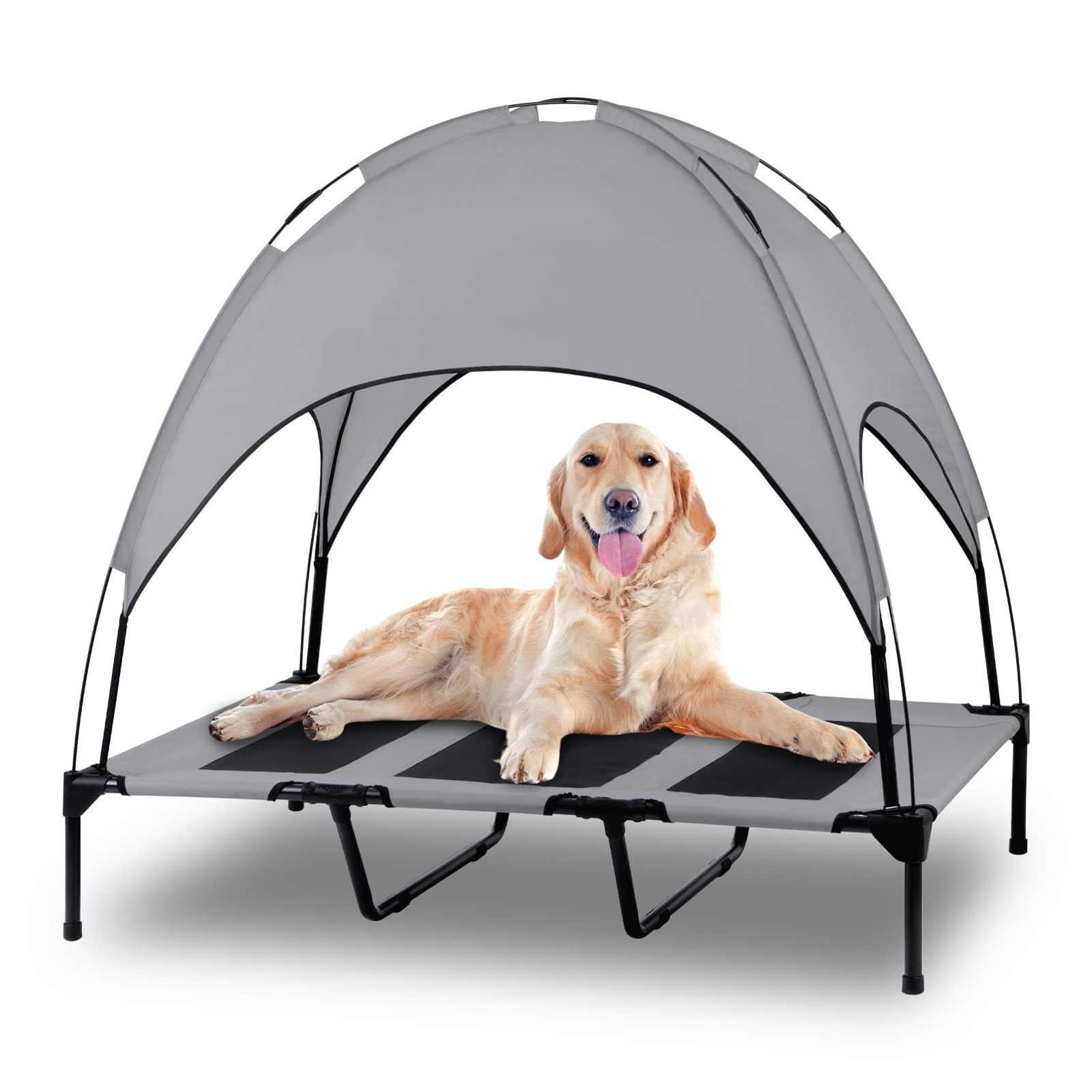 Elevated Outdoor Dog Bed with Canopy, Raised Removable Cover Cooling Dog Beds... eBay