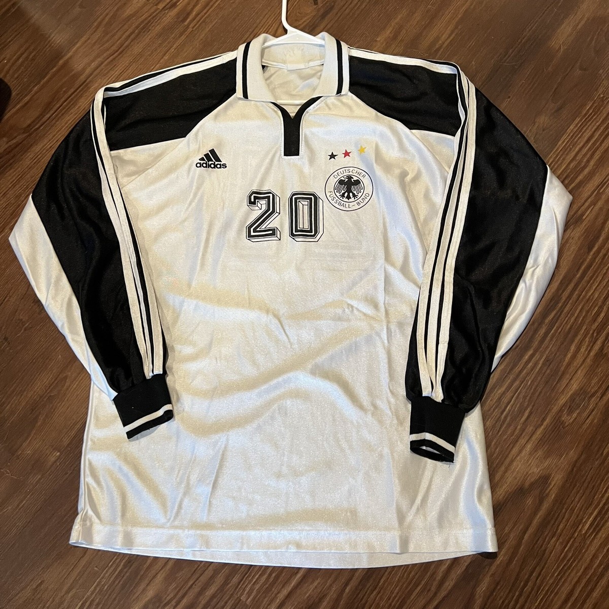 Vintage 90's Adidas RARE DFB #20 Long Sleeve Soccer Jersey