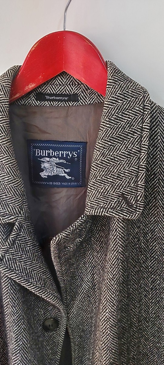 vintage burberry Overcoat alpaca Wool herringbone Tweed vintage burberry Overcoat alpaca Wool herringbone Tweed