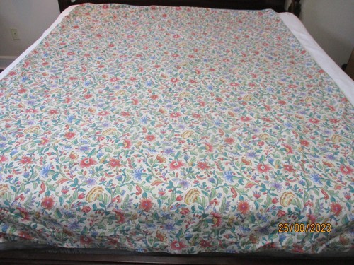 Lands End Coming Home Reversible Floral Twin Duvet Cover & Lace Euro Sham - Picture 3 of 8