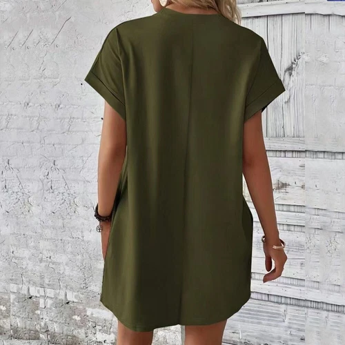 Womens Sundress Short Sleeves Casual Ladies T-shirts Dress Loose Summer Dresses - Bild 9 von 31