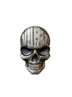2 oz .999 Hand-Poured Silver - Skull American Flag Star And Stripes