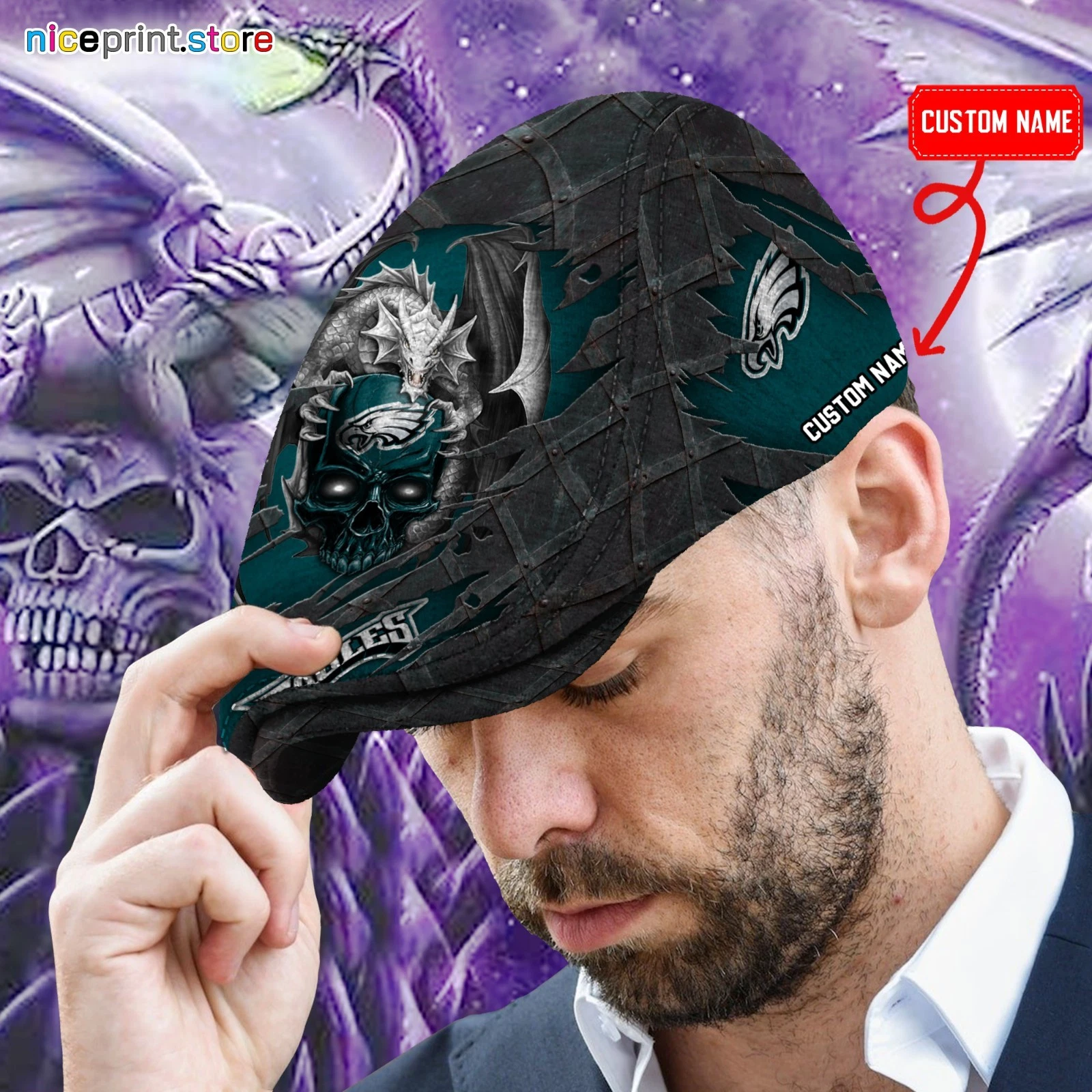 Philadelphia Team Eaglesss Jeff Cap Eaglesss Driver Cap football Golf Cap football Flat Cap