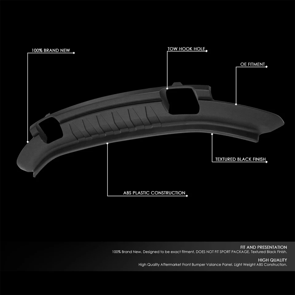 TEXTURED FRONT BUMPER VALANCE FOR 2009-2014 FORD F-150 4WD NON SPORT PACKAGE - Image 2 of 4