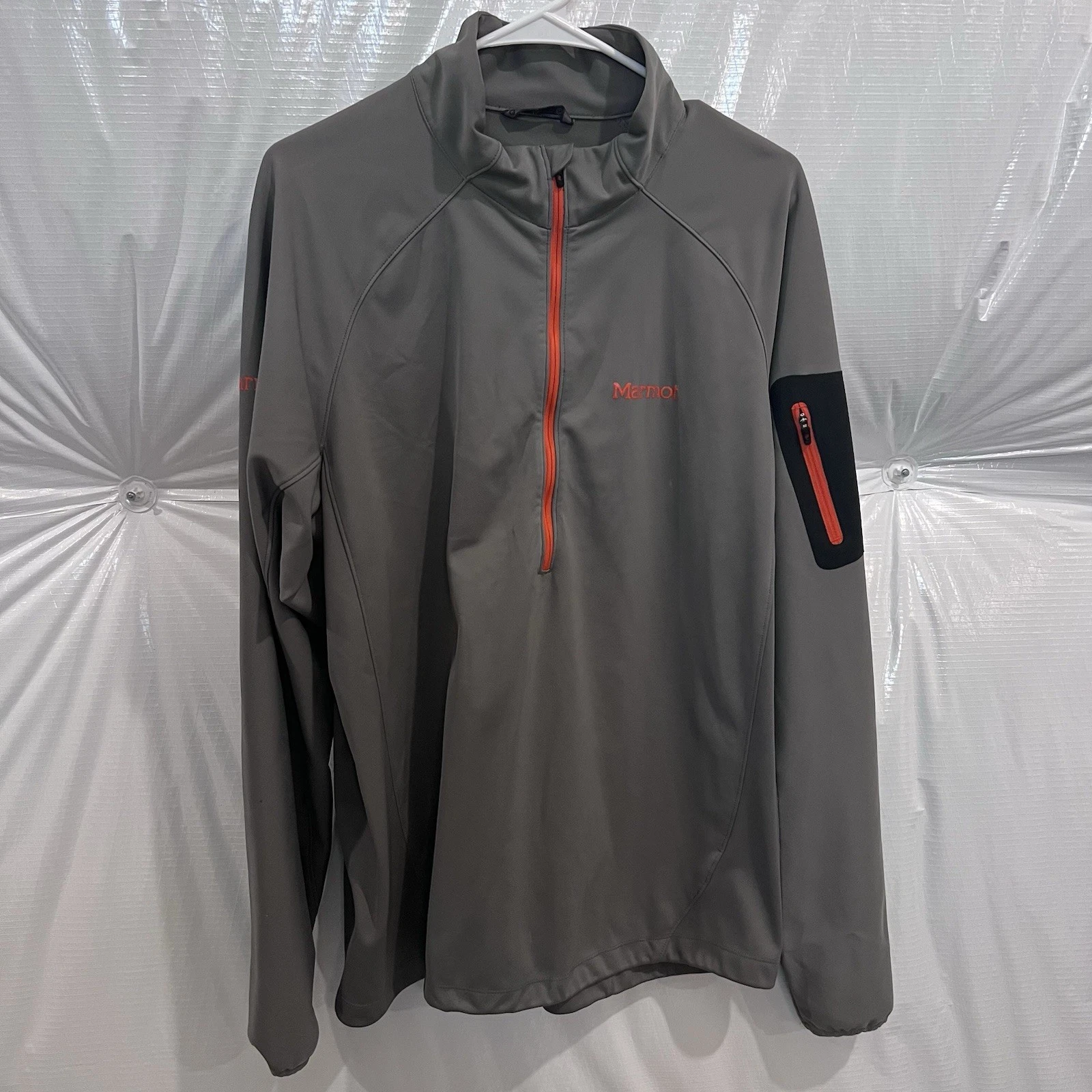 Marmot 1/2 Zip Pullover Men’s Size XL Gray Long Sleeve Jacket Shirt Outdoor