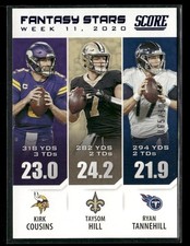 2021 Score Kirk Cousins Taysom Hill Ryan Tannehill Fantasy Stars Showcase #/100
