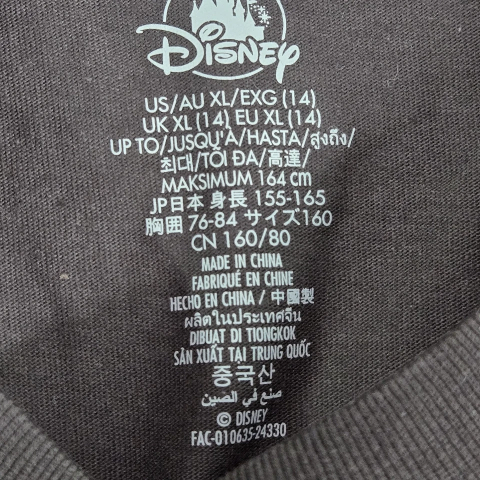 Camisa Pullover Disney Niño XL Marrón Estampado Gráfico Cuello Redondo Nueva con Etiquetas Foto 3 de 4