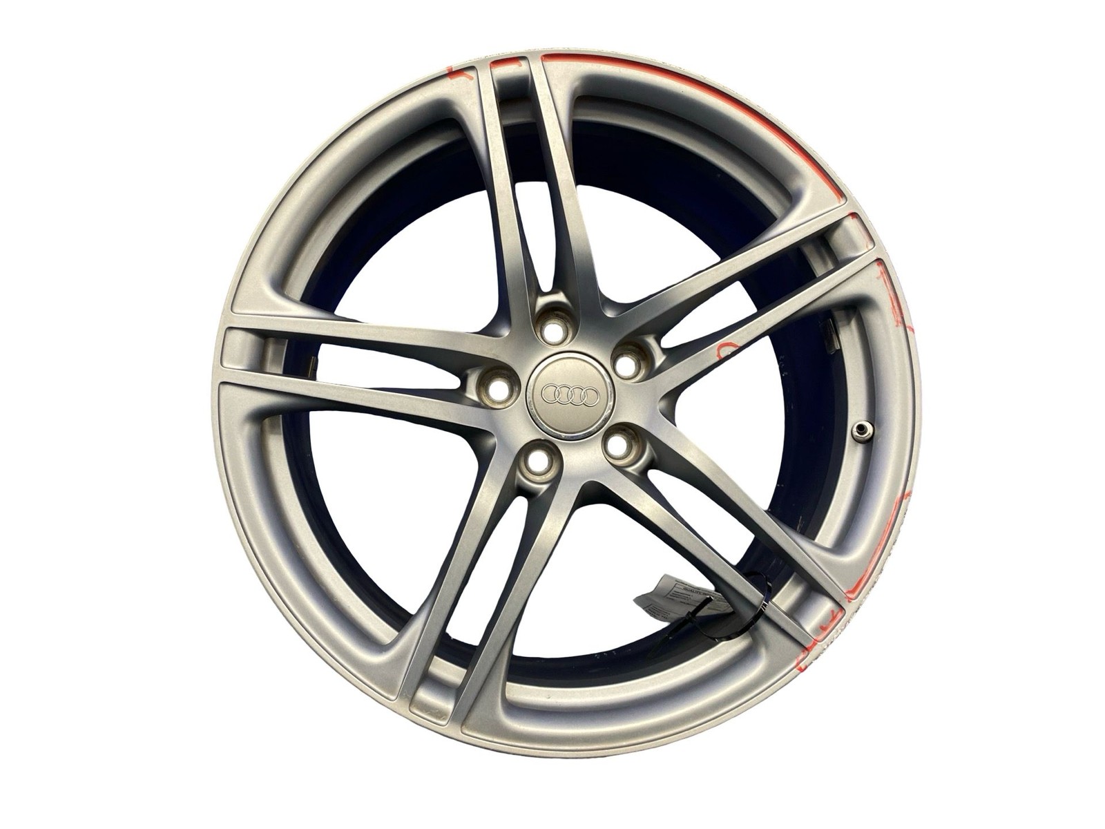 2011-2014 AUDI R8 19x8.5 FRONT FIVE DOUBLE SPOKE WHEEL RIM TITANIUM FINISH OEM
