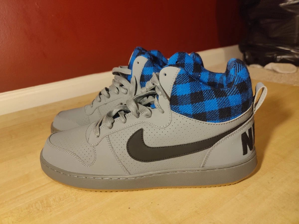 Nike Court Borough High Tops Size 11.5 Premium Mid Denim Blue Men Sneakers Nike Court Borough Mid 2 Ankle Sneakers Shoes Boys Blue  main image 3