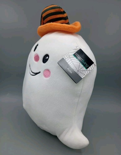 Halloween White Ghost w Witch Hat Plush Fall Plush Figure Pillow Kids Room Decor - Foto 5 di 8