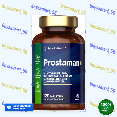 Horbaach ProstaMan+ Komplex 120 Vegan Tabletten Hochdosiert Kürbiskernextrakt