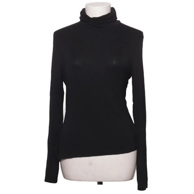 H&M, Rollkragenpullover, Größe: M, Schwarz, Einfarbig, Damen #SmQ