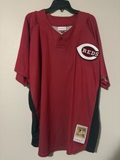 Cincinnati Reds Ken Griffey Jr #3 Mitchell & Ness Red 2007 Cooperstown BP Jersey