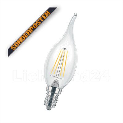 E14 LED Filament Windstoßkerze C35 - 2W (= 25W) 2700K warmweiß Glühlampe