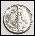 1944-S WALKING LIBERTY HALF DOLLAR Typical Strike/Great Luster CHOICE BU+ #17D48