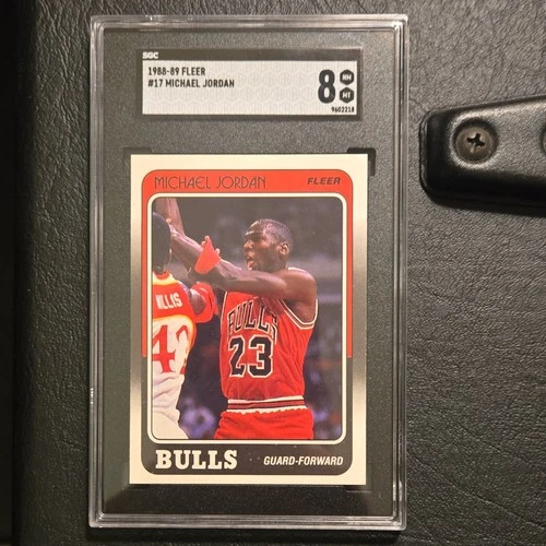 Fleer 1988-89 Michael Jordan #17 SGC 8 Chicago Bulls Basketball NBA Card