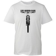 Life behind Bars Audax Cycling T-Shirt Racing Bike Road Cyclist Mens Unisex Tee