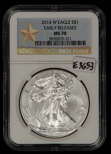 2014-W 1 oz Silver American Eagle Burnished - NGC MS 70 - SKU-E3653