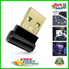 Plug Play Bluetooth Adapter 5.3 USB Dongle - Compact for Windows 11/10/8.1