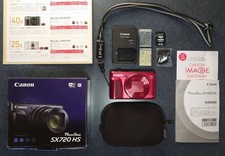 Canon PowerShot SX720 HS Red 20.3MP Digital Camera 40x Zoom Wi-Fi w/ Battery