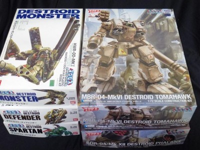 Macross MK VI XII Destroid Tomahawk Phalanx Monster Defender Spart Model Kit SET