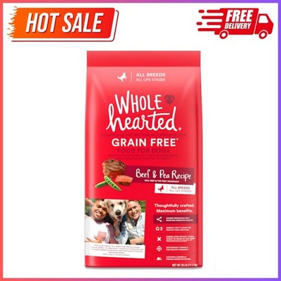 WholeHearted Grain Free All Life Stages Beef&Pea Formula Dry Dog Food, 25 lbs.