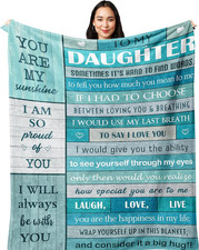 Christmas Blanket for Daughter, Daughter Gift from Mom Dad, Daughters Birthday G