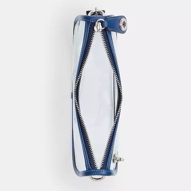 Coach Stringer Bag NWT Coach Stadium Swinger Bag Clear Coach with Dust Bag CBH13 Silver ...