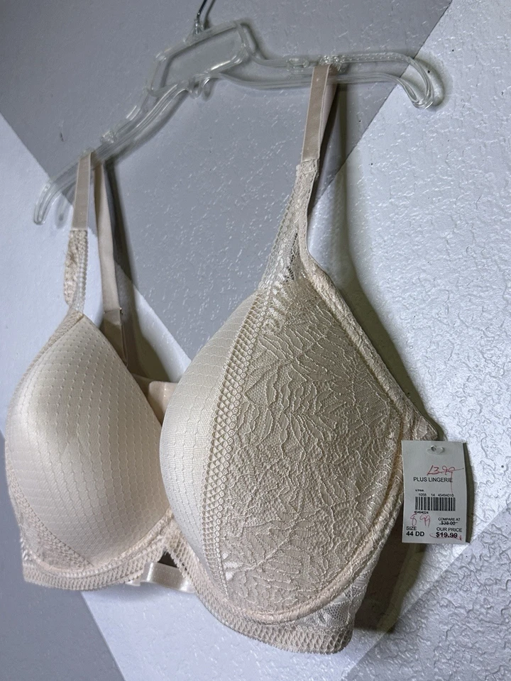 Sujetador con aros de encaje beige Cato Pure Beauty de René Rofé 44DD cobertura completa plus Foto 2 de 4