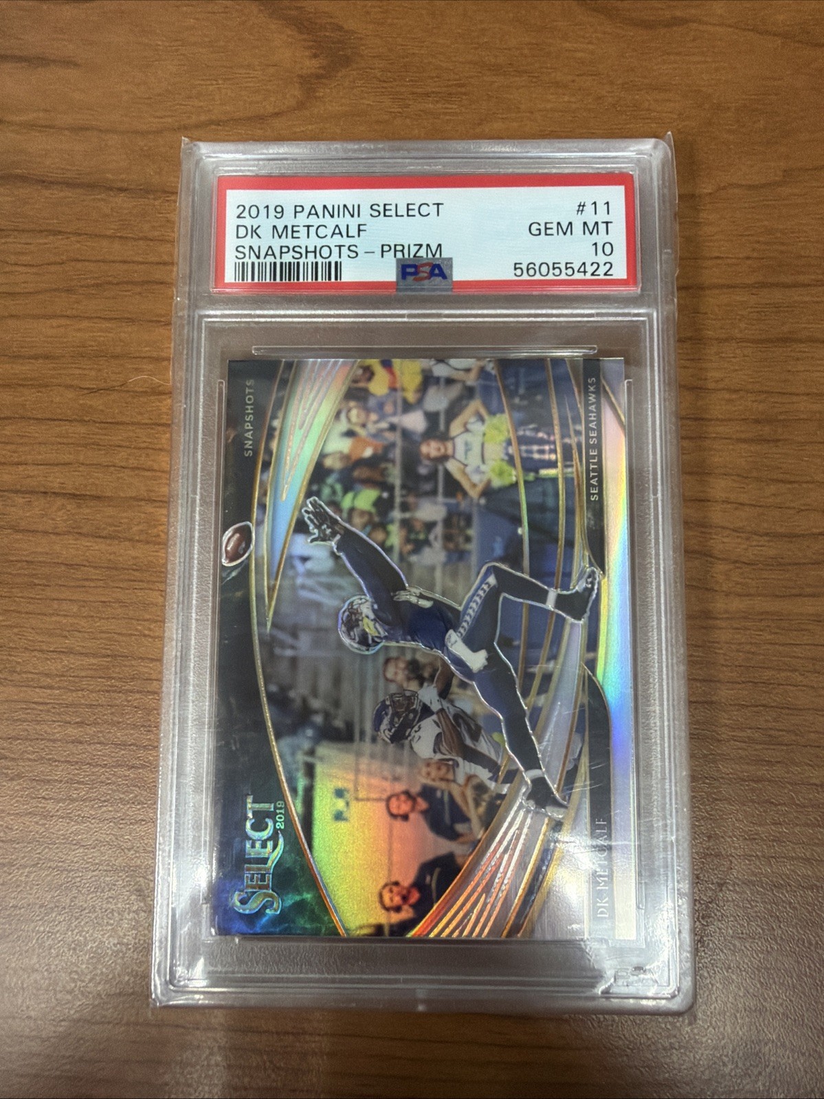 2019 Panini Select DK Metcalf Rookie Snapshots Prizm PSA 10