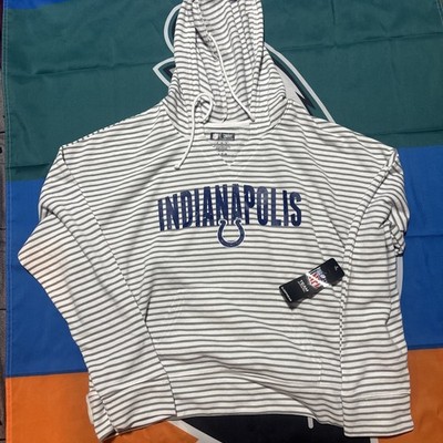 NWT Women s XL Indianapolis Colts NFL Team Apparel Striped Hoodie
