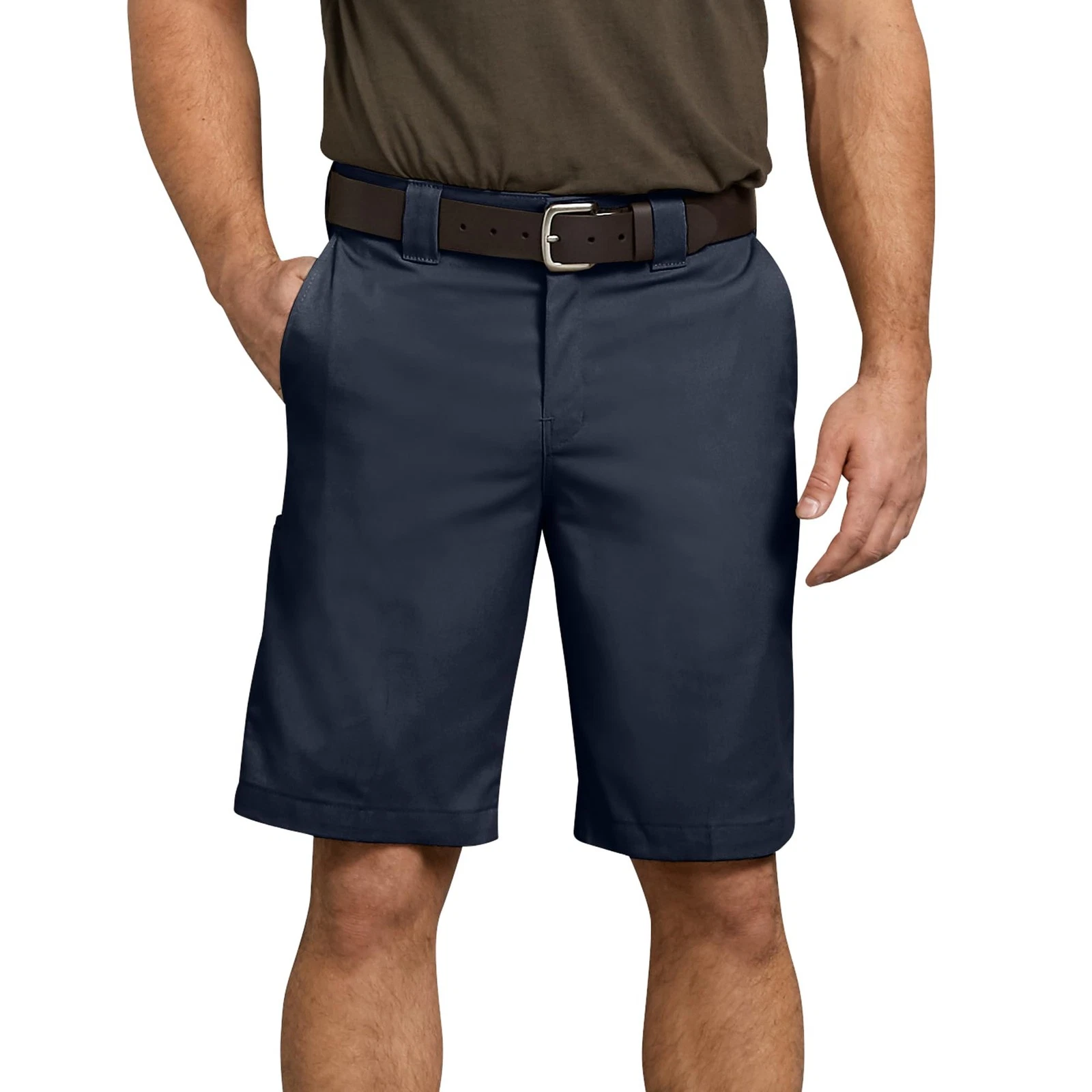 Dickies Men's 11 Inch Relaxed Fit Stretch Twill Work Short, Dark Navy, 38