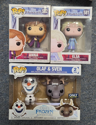 Funko Pop! Frozen II Elsa (581) Anna (582)  Frozen Olaf & Sven (2 pack) - NIB!