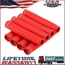 8X 2500° Spark Plug Wire Boots Protector Sleeve Heat Shield Cover For R